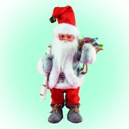   Táncoló, zenélő Mikulás, piros nadrág, 30 cm, HSO                                                     KDD32