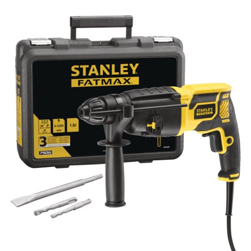 STANLEY FATMAX fúrókalapács 750W SDS+ 1.8J, 3 tartozékkal, kofferben                                  KFFMED500K-QS