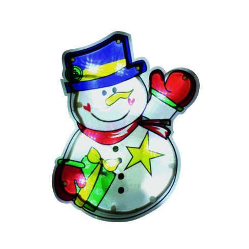 LED-es ablakdísz, hóember, HSO                                                                        KID312