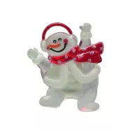   LED-es ablakdísz, hóember, öntapadós, színváltó, beltéri kivitel, 1 db LED, HSO                       KID322