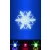 LED-es ablakdísz, hókristály, beltéri kivitel, öntapadós, színváltó LED, mérete: átmérő: 10 x 3,5 cm  KID331