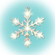   LED-es hókristály, akril ablakdísz, melegfehér, HSO                                                   KID701/WW