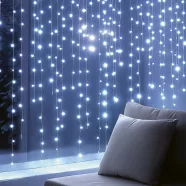   DOT LED-es fényfüggöny, 168db hidegfehér LED, állófényű, 1,2x1,4m, adapteres, beltéri kivitel HSO     KIN168DWH