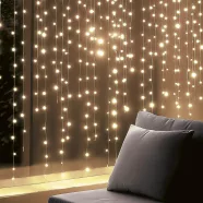   DOT LED-es fényfüggöny, 210db melegfehér LED, állófényű, 1,5x1,4m, adapteres, beltéri kivitel HSO     KIN210DWW