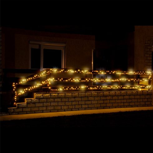 LED-es sziporkázó fényfüzér, meleg-/melegfehér, 200 LED, kültéri, HSO                                 KKL200F/WW