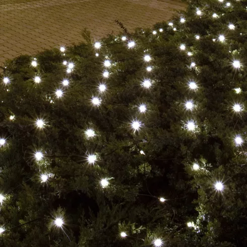 Világító háló, 3x3m, fehér, kül., 240 LED, HSO                                                        KLN240C/WH