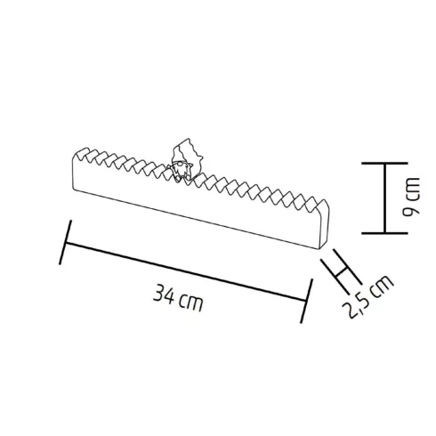 LED-es adventi naptár, 7db melegfehér LED, fa, elemes, 34x9cm, beltéri kivitel HSO                    KLW25