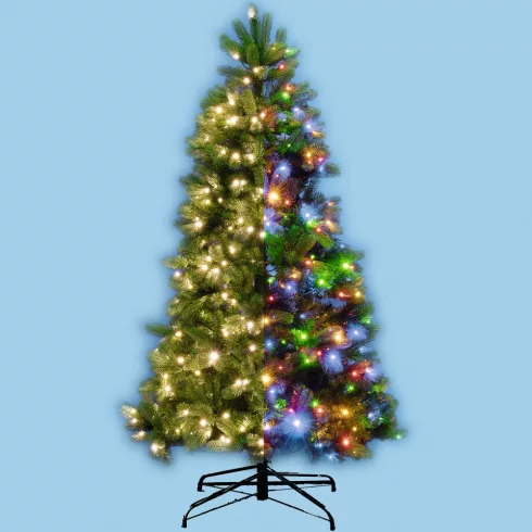 Műfenyő beépített LED világítással, 240 cm magas, HSO                                                 KMF6/240