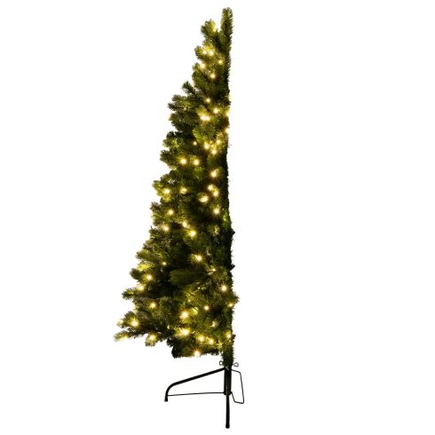 Műfenyő, fél-fa, beépített LED világítással, 150 cm magas                                             KMF7/150