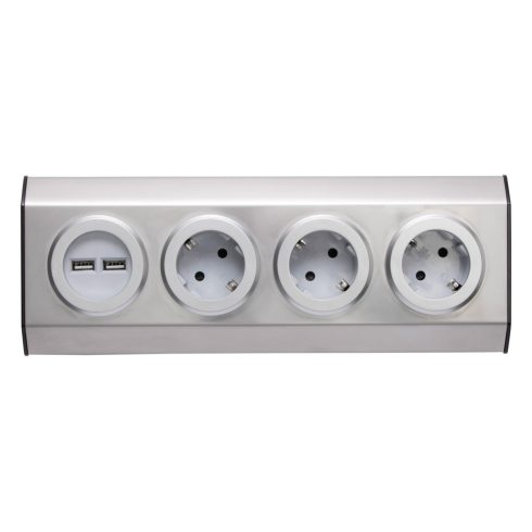 3-as konyhai elosztó, 2xUSB, vezeték nélkül, HSO                                                      KNV03/USB