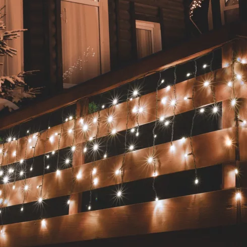 Sorolható fényfüggöny, 200LED, melegfehér, kültéri, HSO                                               KSF200/WW