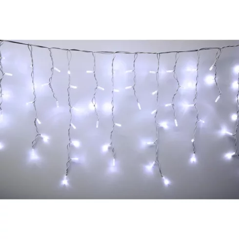 Sorolható LED-es fényfüggöny, 200db hidegfehér LED, 4 méter, kül- és beltéri kivitel HSO              KSFW200WH