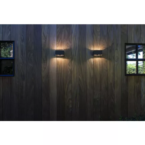 GEMINI fali LED lámpa, mozgásérzékelővel, 10,5W, 3000K, 1350lm, IP54, sötétszürke                     L5117101118