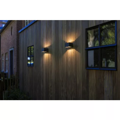 GEMINI fali LED lámpa, mozgásérzékelővel, 10,5W, 3000K, 1350lm, IP54, sötétszürke                     L5117101118