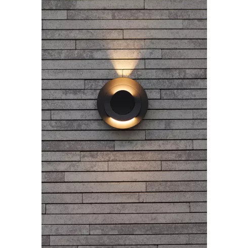 MOOV kültéri, fali lámpa, 1 fix/2 állítható fény, 7,8W, 3000K, 1300lm, IP54, sötétszürke              L5137701118