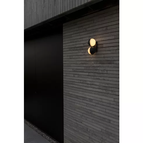 LOOMA kültéri, fali lámpa, fel/le világítás, 15,6W, 3000K, 2300lm, IP54, sötétszürke, dupla gömb      L5138003118