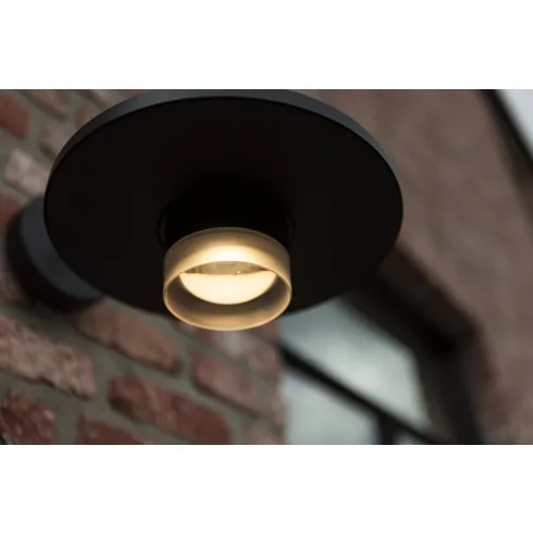PLATO kültéri, fali lámpa, 7W, 3000K, 1170lm, IP54, fekete                                            L5213402012