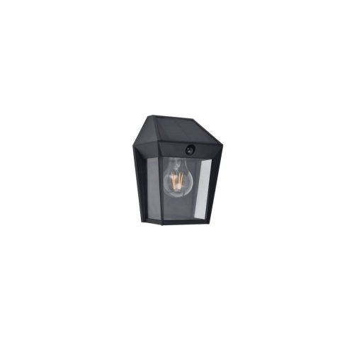 AVONY szolár, fali lámpa, E27 foglalattal, PIR mozgásérzékelővel, 2W, 2700K, 200lm, IP44, fekete      L6916002330