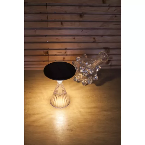 MIYI szolár, kristály jellegű, asztali lámpa, 3,8W, 3000K, 300lm, IP54, fekete/üveg                   L6916301330