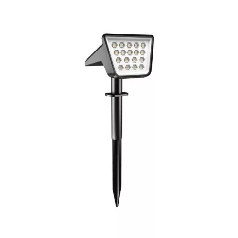 LUNAR kültéri, szolár lámpa, 1,2W, fehér + 7 fényszín, 90lm, Li-Ion 1200 mAh, IP44, matt fekete       L6916411330