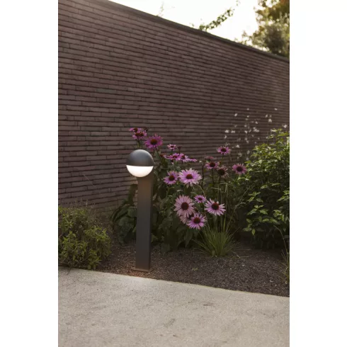 LOOMA kültéri, oszloplámpa, E27 foglalattal, 25W, IP54, sötétszürke, szimpla gömb                     L7138001118