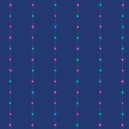  iSparkle microLED-es fényfüggöny, SMART, RGB, 120 LED/2x2 m, ezüst vezeték, IP44, HSO                 LEDS120CV-2