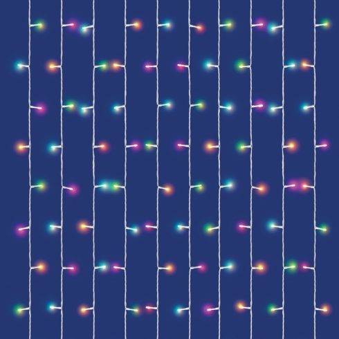 LED-es fényfüggöny, SMART, RGB, 120 LED, IP44, HSO                                                    LEDS120CV