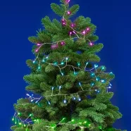   iSparkle microLED-es cluster fényfüzér, SMART, RGB, 120 LED/3 m, ezüst vezeték, IP44, HSO             LEDS120V-C