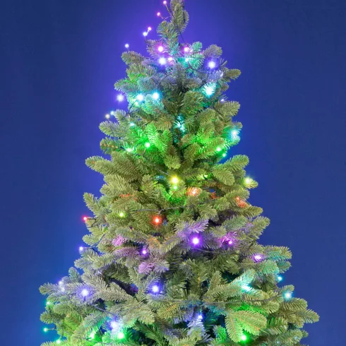 iSparkle LED-es fényfüzér, SMART, RGB, 198 LED/19,7 m, zöld vezeték, IP44, HSO                        LEDS198V