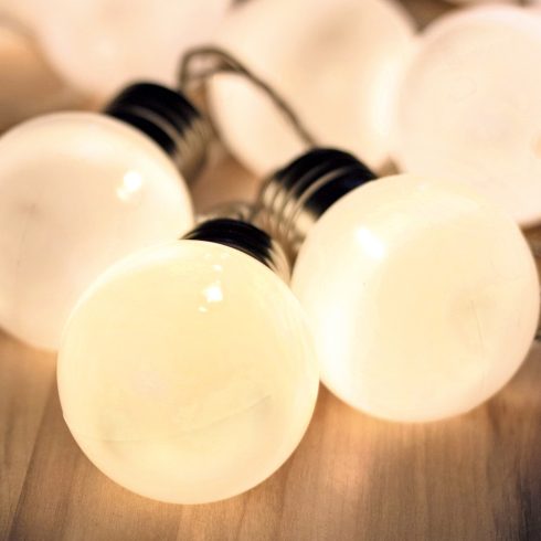 LED-es villanykörte fényfüzér, 20 LED, melegfehér, HSO                                                LP20/WW