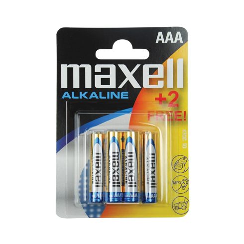 AAA elem, alkáli, 4+2db/bliszter, HSO                                                                 MAXELLLR034+2