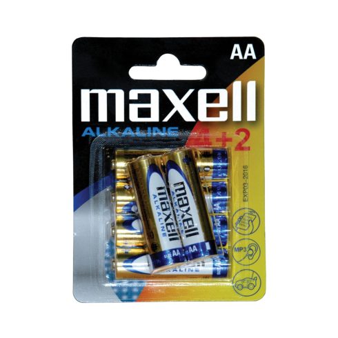 Ceruza elem (AA), alkáli, 4+2/bliszter, HSO                                                           MAXELLLR64+2