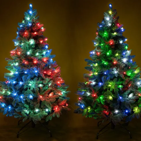 Micro LED-es fényfüzér, RGB, 100 LED/10 m, 12program, USB csatlakozóval, távirányítóval, beltéri,HSO  ML112RGB