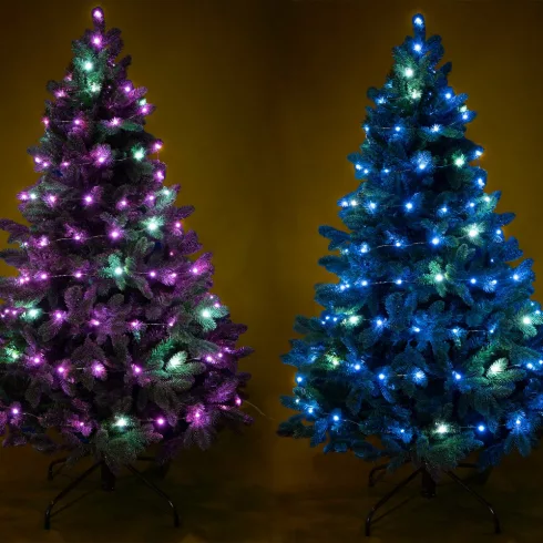 Micro LED-es fényfüzér, RGB, 100 LED/10 m, 12program, USB csatlakozóval, távirányítóval, beltéri,HSO  ML112RGB
