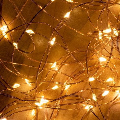 Micro LED-es fényfüzér-köteg, 6 füzér / 20 LED, melegfehér, kültéri kivitel, HSO                      ML120/WW