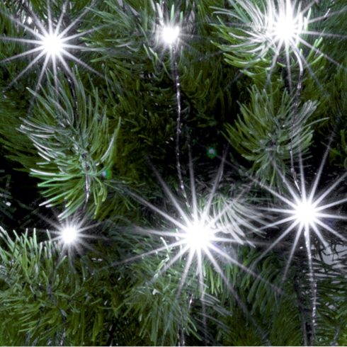 Micro LED fényfüzér, beltéri kivitel, 20 hidegfehér micro LED, elemes, HSO                            ML26WH