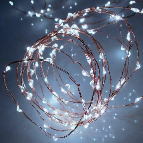 Micro LED-es fényfüzér, 80 LED, hidegfehér, kültéri, HSO                                              ML80/WH