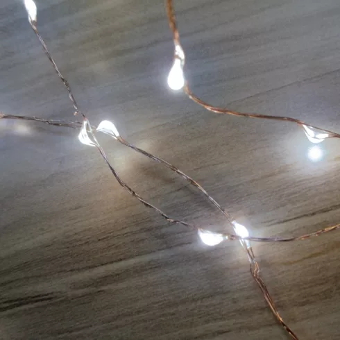Micro LED-es fényfüzér, 80 LED, hidegfehér, kültéri, HSO                                              ML80/WH