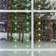  Micro LED-es fényfüggöny, smart, RGB, 240 LED/3x2,4m, USB csatlakozóval, távirányítóval, beltéri,HSO  MLF240RGBSMAR