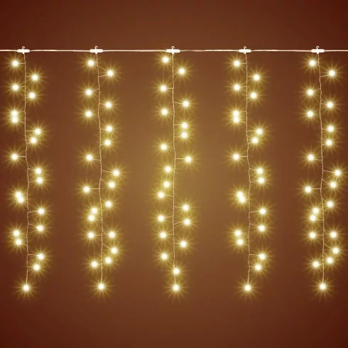 Micro LED-es cluster fényfüggöny, melegfehér, 8 programos, HSO                                        MLF300/WW