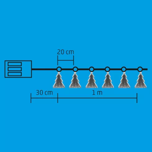 LED-es díszfüzér, tükrös, fenyő, HSO                                                                  MRLC6/T