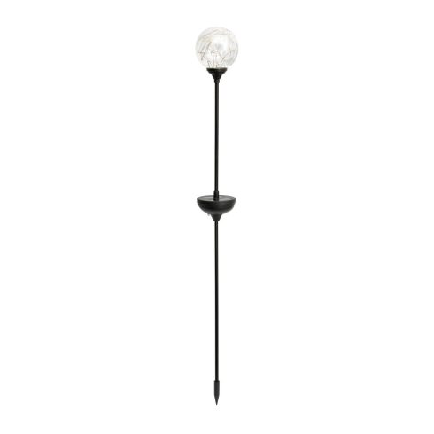 Napelemes üveggömb dekoráció színes micro LED füzérrel, HSO                                           MX623