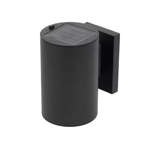 Napelemes díszvilágítás, falilámpa, 1 db melegfehér LED, 200 mAh akkumulátor, fém és műanyag, HSO     MX654