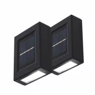   Napelemes falilámpa szett, 2db hidegfehér LED, cserélhető AA akku 400mAh, IP44 (2db/dob.), HSO        MX658