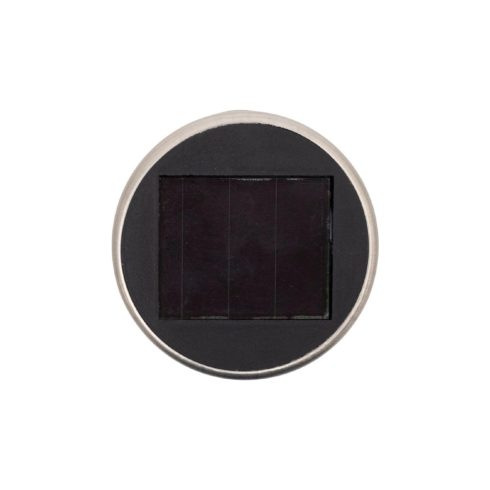 Napelemes kerti lámpa, fém, 1db melegfehér LED, cserélhető AAA akku 100mAh, IP44, 24db/display, HSO   MX843