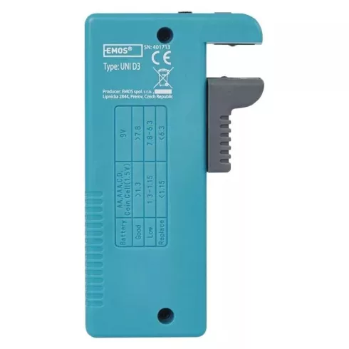 Elemteszter LCD kijelzővel, UNID3                                                                     N0322