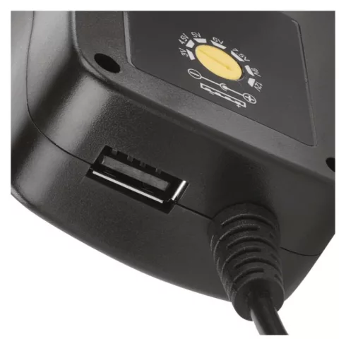 Univerzális töltőadapter 1000mA, USB, DC csatlakozókészlet, 100-240 V, 50/60 Hz, 1,8 m kábel, LED je  N3111N