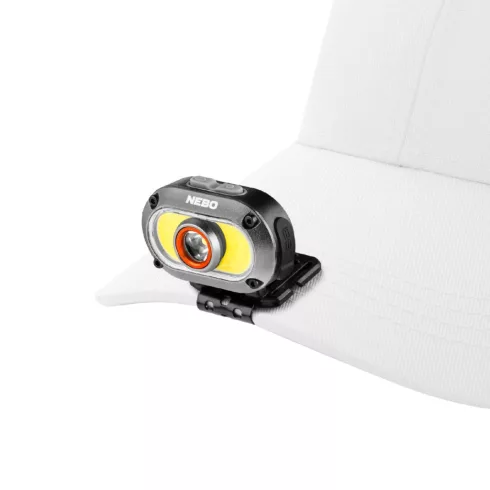 NEBO MYCRO 550 akkumulátoros fejlámpa, levehető csiptetős lámpa, max.550lm, max.75m hatótáv,IPX4,HSO  NEB-HLP-0024-