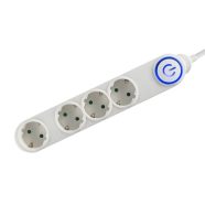   4-es elosztó lábkapcsolóval, 5m, fehér, 1,5 mm2, HSO                                                  NV04TK-5/WH/1