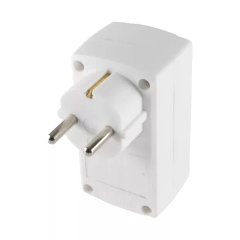 2 euro + 1 földelt alj, elosztó adapter, HSO                                                          NV131/WH